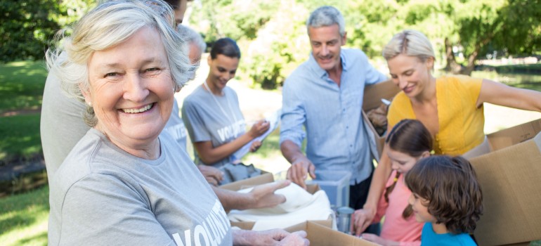 Retired doctor volunteering