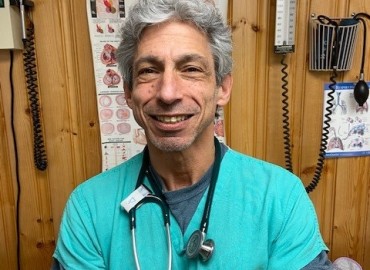 Dr. Gary Ernest in his clinic.