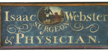 Dr. Isaac Webster's office shingle