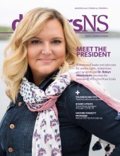 Dr. Robyn MacQuarrie on cover of June/July 2020 cover of doctorsNS magazine