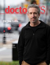 Dr. Joe Gillis on the cover of the March 2024 issue of doctorsNS magazine